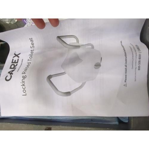 Drive Medical 2-in-1 Raised Toilet Seat with Removable Padded Arms | Raised Toilet Seat Offers Removable Padded Arms and Secure Locking Attachment for Standard Toilets and Safety