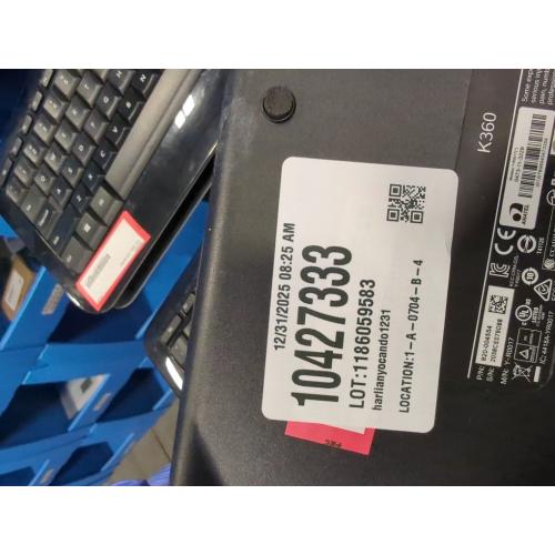 Logitech K360 Wireless USB Desktop Keyboard — Compact Full Keyboard, 3-Year Battery Life (Glossy Black)