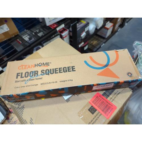 Scrub Brush with Long Handle, Floor Scrub Brush Squeegee Broom for Cleaning, 3 in 1 Shower Scrubber Floor Broom Squeegee for Concrete Tile Wall Deck Patio Grey