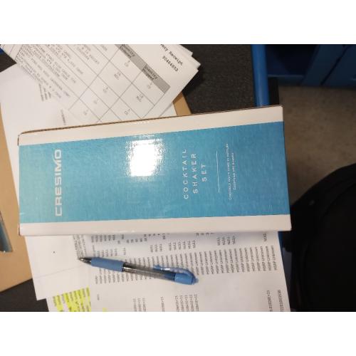 Cresimo 24oz Cocktail Shaker Set with Bar Accessories for Home Bar - Martini Shaker with Jigger and Drink Mixer Spoon - Alcohol Bartender Gift - Bartending Kit Essential for Home