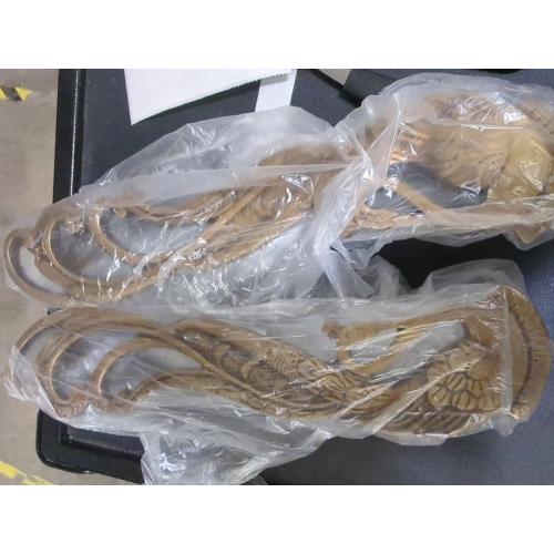 eSplanade - 11 Designer Peacock Brass Door Handle Pair (2 pcs) | Home Decor | Door Decor | Pair of Brass Door Handles | Pair of Brass Door Pulls