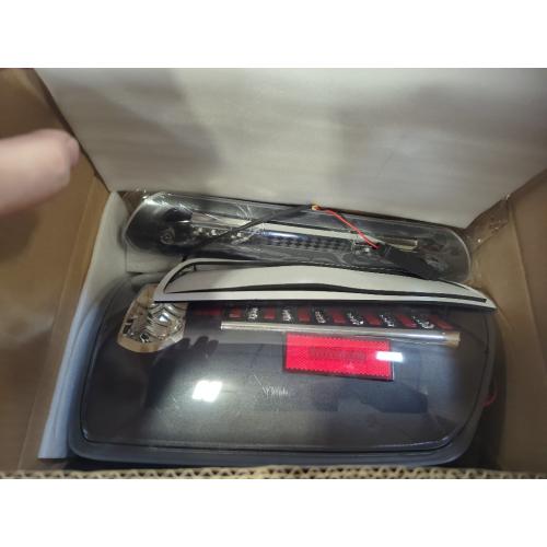 LED Tail Light   3rd Third Brake Light Fit for Dodge Ram 1500 2002-2006, for Dodge Ram 2500 3500 2003-2006, Taillight Assembly and High Mount Stop Light, 3 Pcs, Chrome Housing Clear Lens