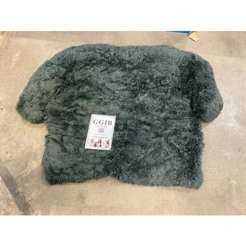 Calming Dog Bed Fluffy Plush Dog Mat for Furniture Protector with Removable Washable Cover for Large Medium Small Dogs and Cats (Extra Large(53x39.3x6), Dark Grey)