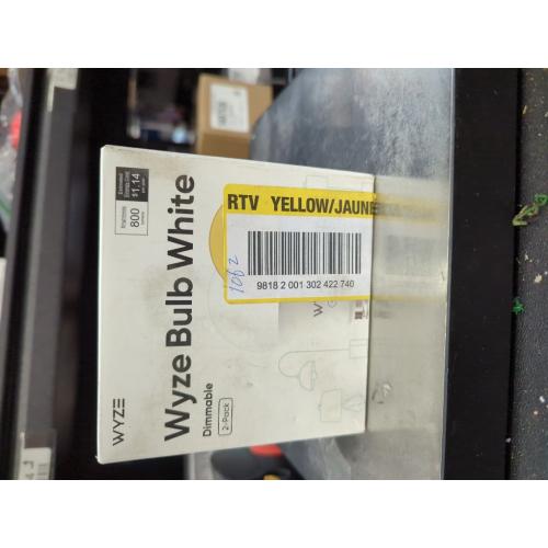 Wyze 60-Watt Equivalent A19 Tunable White Dimmable Wi-Fi LED Smart Light Bulb (2-Pack)