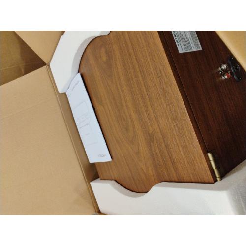Victrola Century Essential - 5-in-1 Vinyl Record Player & Music Center – 3-Speed Turntable, CD Player, VINYLSTREAM, Bluetooth & 3.5mm Aux, Record Player with Speakers, Mid Century Design (Walnut)