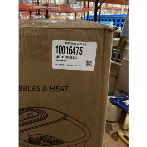 Foot Spa Bath Massager with Heat, Bubbles, Vibration and Red Light, 4 Massage Roller Pedicure Foot Spa Tub for Feet Stress Relief, Foot Soaker with Mini Acupressure Massage Points Temperature Control