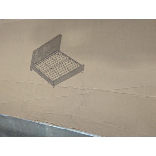 Dunwoody Upholstered Wingback King Size Platform Bed,Cream