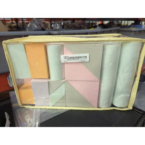 Set of 34 Jumbo Large Foam Blocks for Toddlers - Stacking Soft Blocks for Kids with Shapes & Colors Learning - Construction Building Preschool Toys - Giant Foam Bath Blocks for Toddlers 3-5 & above