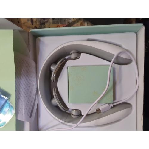 Neck Massager with Heat, Lymphatic Drainage Massager with 10 Modes&16 Levels, Portable Intelligent Neck Massager for Women Men Gifts-a