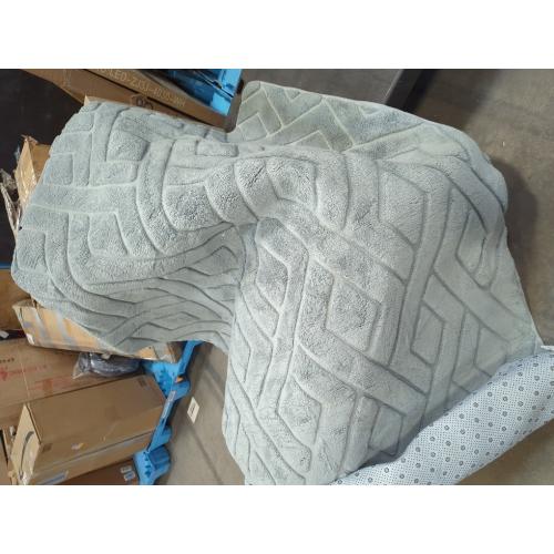 5x7 Grey Washable Area Rug for Bedroom Living Room, Modern Geometric Shag Non-Slip Rugs, Fluffy Plush Soft Memory Foam Carpet for Kids Boys Room Nursery Decor