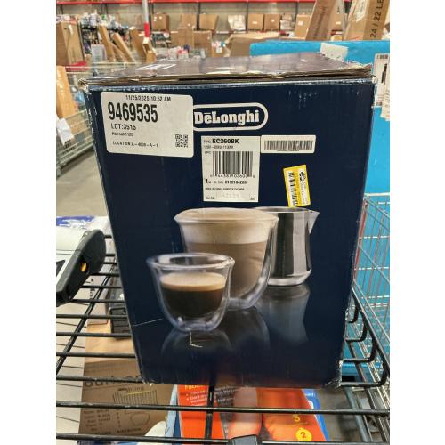 De'Longhi - Stilosa 15 Bar Pump Espresso Machine - Black and Stainless