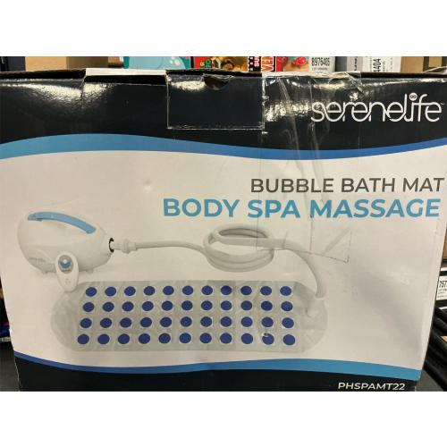 SereneLife PHSPAMT22 Bubble Bath Mat Body Spa Pad Massager Floor Mat for Tub