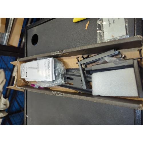 Black Perlegear Soundbar Mount, Sound Bar Mount with Holes/Without Holes, Sound Bar Mounts Under TV up to 15 lbs, Non-Slip Base Holder Extends 3.5” to 6”, Attach Speaker to TV or Wall