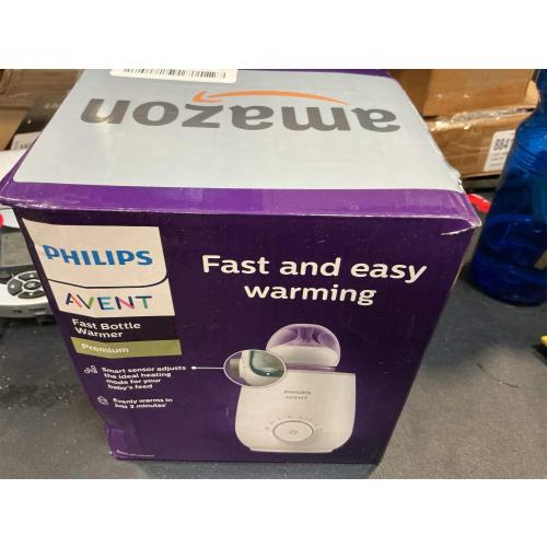 Philips Avent Premium Fast Bottle Warmer, with Smart Temperature Control, Water Bath Technology, Automatic Shut-Off, Model SCF358