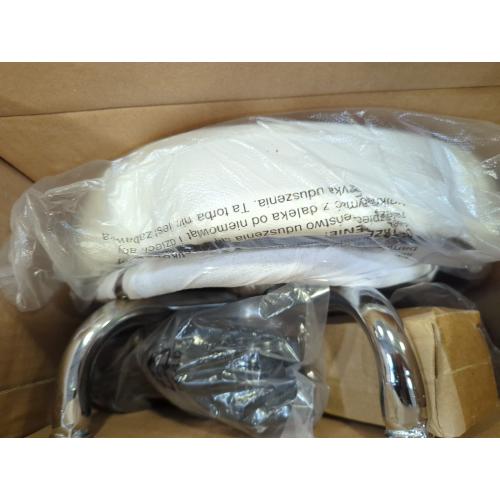 KKTONER PU Leather Round Rolling Stool with Foot Rest Swivel Height Adjustment Spa Drafting Salon Tattoo Work Office Massage Stools Task Chair White Small (White)