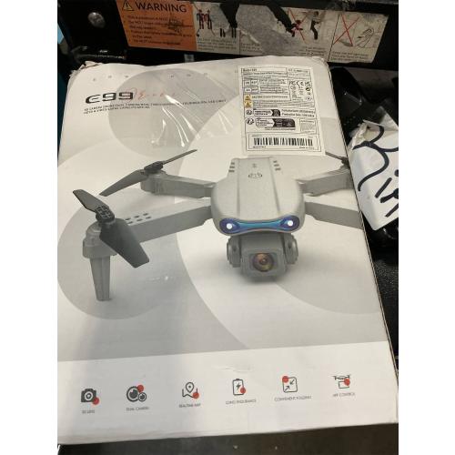 Drone with 1080P Camera - Foldable Remote Control Quadcopter with Voice Gesture Control, 3D Flip, One Key Start, Emergency Stop, 2 Batteries, Easier to use, Toy for Adults Beginners, Grey
