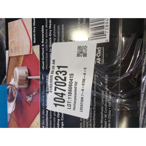 All-Clad Premium Reversible Dish Drying Mat for Kitchen: 16 x 28 Ultra-Absorbent, Long-Lasting, No Condensation, and Oversized for Large Pots and Pans - 2 Pack, Chili