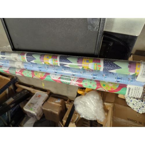 Christmas    Wrapping Paper 3 Rolls Happy Birthday Dinosaur Balloon Printed Wrapping Paper for Boys- Mini Roll 17 inch x 120 inch(10feet) Per Roll