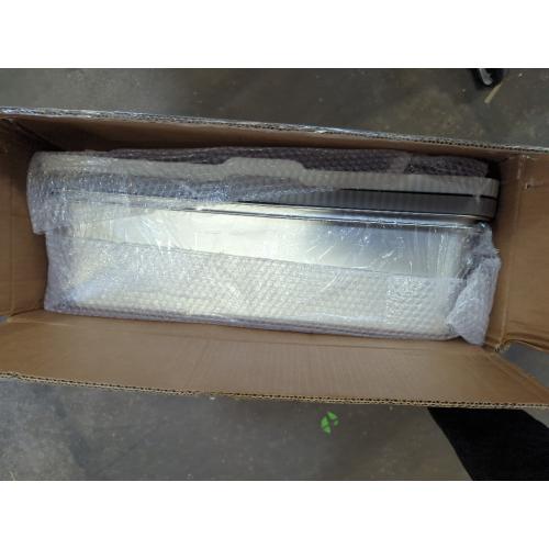 2 Pack Stainless Steel Cat Litter Box with Lid, XL Extra Large Metal Box for Big Cats, 24 L x 16 W x 12 H, Enclosed Litter Box High Sided, Non-Sticky, Include Litter Scoop