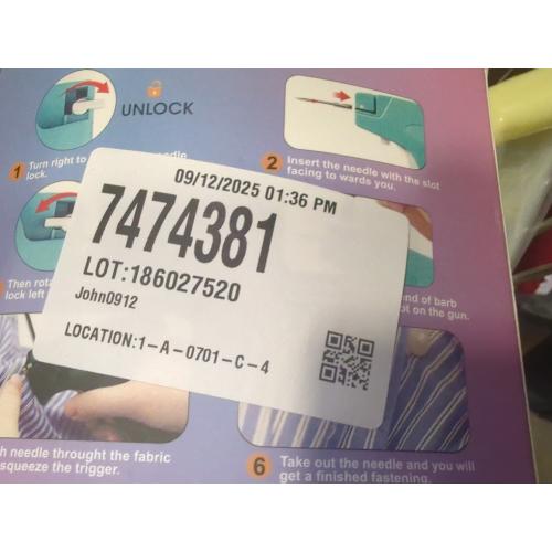 Color Pink Stitch Gun for Clothes, Mini Stitchy Sewing Gun, Handheld Tagging Gun for Quick Clothing Fixer, Includes 6 Needles, 2000 Black Fasteners, 2000 White Fasteners