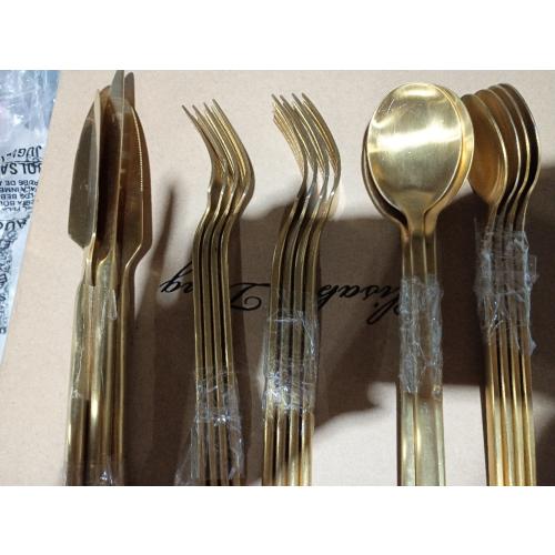 Silverware Set, 20 Piece (Gold, 20 pieces for 4)