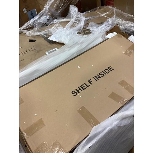 Bandon 41 in. Ginger Brown Large Rectangle Wood Coffee Table with Shelf