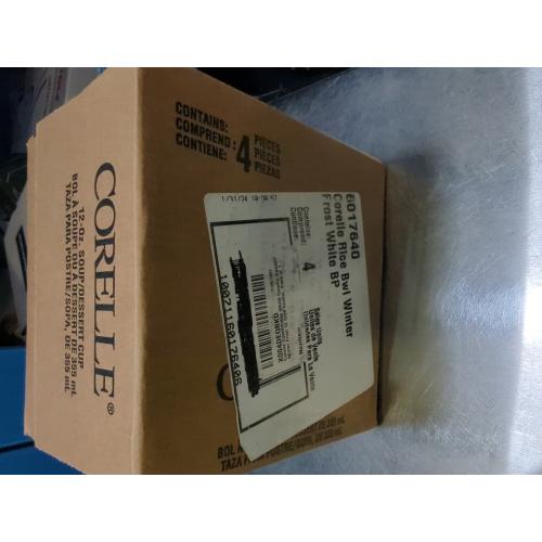 Corelle Coordinates White Corelle Dessert Winter Frost 12 Oz, Pack of 4