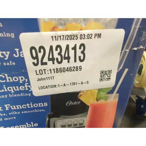 Oster Turbo 5-Speed Countertop Blender Black: Licuadora Oster, Glass Jar, 1400W, Dishwasher-Safe, 6-Cup Capacity