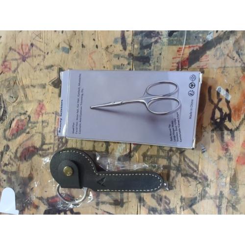 CGBE Cuticle Scissors Extra Fine Curved Blade, Super Slim Manicure Scissors for Cuticles Professional Small Scissors with Precise Pointed Tip Grooming Blades, Eyebrow, Eyelash, and Dry Skin - Silvery