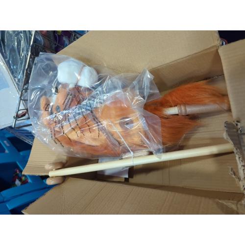 HollyHOME Stick Horse Plush Handcrafted Hobby Horse on a Stick with Wood Wheels Real Pony Neighing and Galloping Sounds for Kids Toddlers Dark Brown 36 Inches(AA Batteries Required)