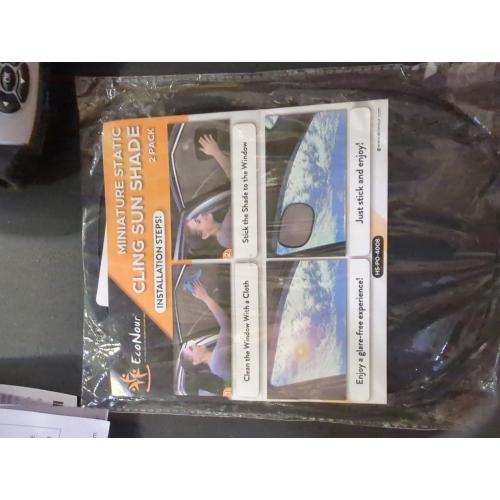 EcoNour Miniature Static Cling Window Shade for Car Sun Visor (2 Pack) | Windshield Sun Shade Static Cling for Driving Glare Shield | Cling Car Shade for Windshield | Sun Glare Protection Accessories