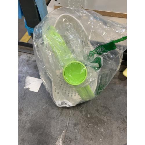 Dreamfarm Spina 2-In-1 Easy-To-Use, Collapsible Salad Spinner & Straining Colander for Salad, Fruit, Vegetable, Lettuce - White/Green