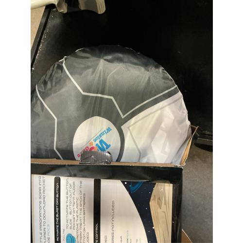 W&O Space Shuttle Explorer Tent with Blast-Off Button, LED Lights & 3 Space Toys – Rocket Ship Play Tent for Kids Ages 3-5