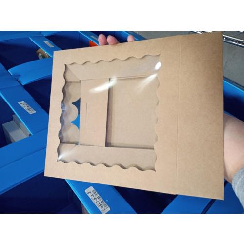 9 pcs 8x8x2.5 Inches Bakery Boxes with Window, Cake Pastry Cookie Mini Pie Box for Pastry,Dessert,Strawberries,Chocolates (Brown)