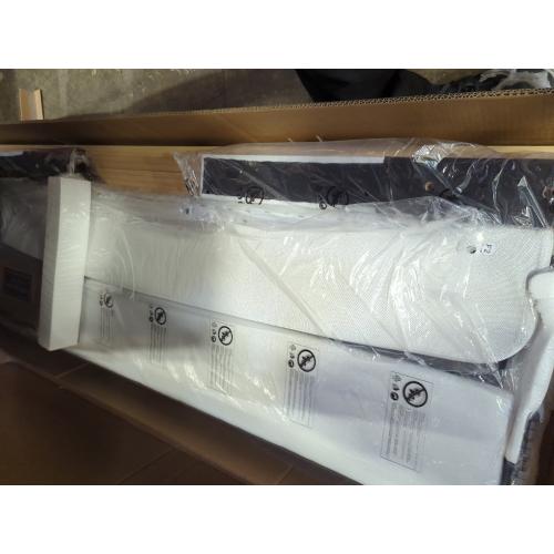 Queen Bed Frame Wingbacked Cream