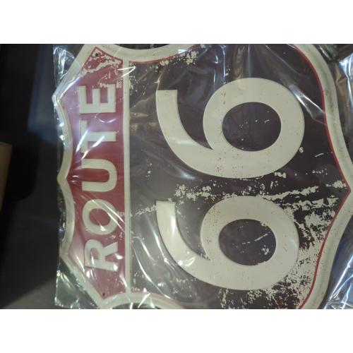 HANTAJANSS Route 66 Road Signs Vintage Room Decor Metal Sign Retro Road Sign Tin Decor Sign for Home, Room & Garage Wall Decoration 12× 12 Inches