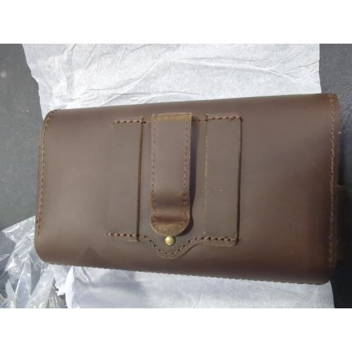 Brown Leather Double Phone Case for Two Phones, Double Phone Holster for Men Belt, Belt Clip Dual Phone Pouch for iPhone 16 Pro Max, Samsung Galaxy S23 Ultra, for Work, Construction, Large Brown