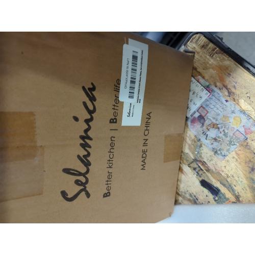 Selamica Ceramic 16-Pieces Dinnerware Set, Ceramic Dishes Set for 4, Kitchen Plates and Bowls Sets, Dinner Plates Set, Spray Black Dots, Gradient Color