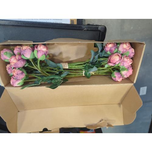 DuHouse 24pcs Artificial Vintage Roses Silk Mini Rose with Stem Fake Rose Bouquets for Arrangement Wedding Centerpiece Party Home Decoration(Purple)