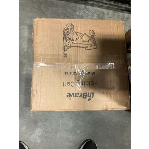 InBrave Collapsible Wagon Cart Foldable Beach Wagon with All-Terrain Wheels - 380 LBS Heavy Duty Grocery Cart for Shopping, Beach, Camping, Sports, Garden (Black)