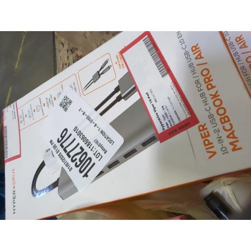 HyperDrive 10-in-2 USB C Dock, Dual Monitor HDMI 4K@60Hz, 60W USBC Power Delivery, Gigabit Ethernet, USB-C Hub Adapter for MacBook Pro with M1 Pro/Max 2021, MacBook Pro 2016-2019, MacBook Air (Gray)