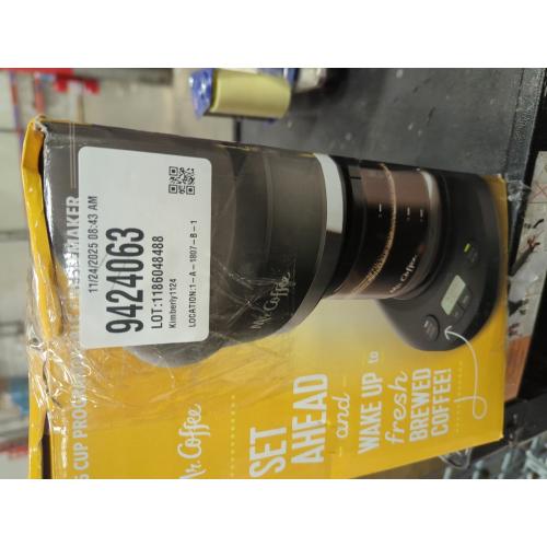 Mr. Coffee 5-Cup Programmable Coffee Maker Black: Drip Coffee Machine, Electric, Dishwasher-Safe, Paper Filter, 25 oz Capacity