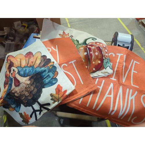 Thanksgiving Turkey Pumpkin Throw Pillow Covers 18 x 18 Set of 4 Give Thanks Cushion Case for Autumn Home Outdoor Sofa Couch Decorations