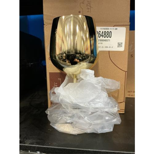 Gusto Nostro Stainless Steel Wine Glass - 18 oz Unbreakable Gold Wine Glasses for Travel, Camping and Pool - Fancy, Unique and Cute Portable Metal Wine Glass for Outdoor Events, Picnics (Set of 2)