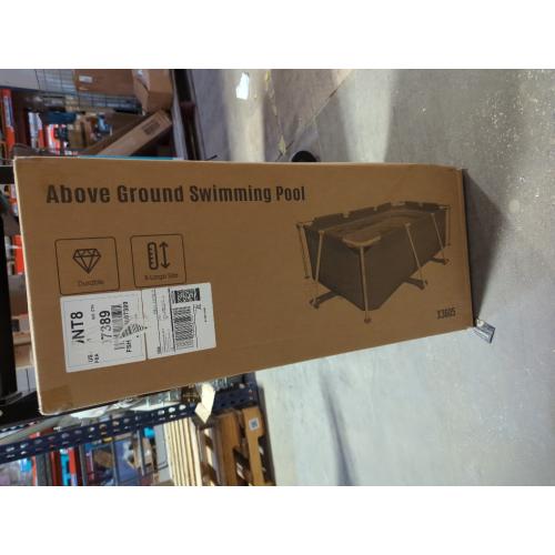 BLUE 7X48X24 Above Ground Pool, 2025 Upgraded Frame Deep Swimming Pool, Rectangle Family Pool, Large Above Ground Pool Easy Set, 7ft x 48in x 24in Outdoor Pool, Backyard Pool for Kids, Adults