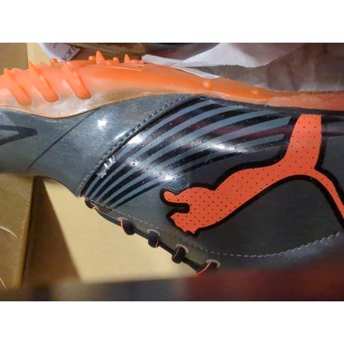 Puma Men Size 12 Steel Gray Orange Black Pair of Shoes