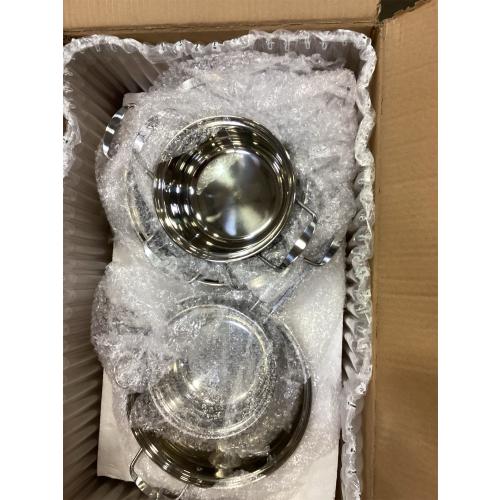 Stainless Steel Pots and Pans Set Non-Toxic, 11 Pieces Kitchen Induction Cookware Set with Steamer, Frying Pans, Saucepan and Stockpots, Compatible with All Stovetops, Silver