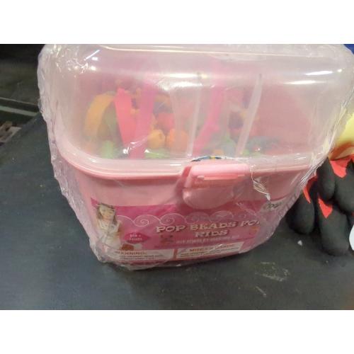 Orian Pop Beads Jewelry Making Kit for Girls, 500  Piece Set for Girls Ages 3 and Up,Colorful Snap Beads,Bracelet,Necklaces and Rings Unicorn Gift Bag