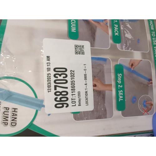 6 Jumbo Vacuum Storage Bags, Space Saver Bags Compression Storage Bags for Comforters and Blankets, Vacuum Sealer Bags for Clothes Storage, Hand Pump Included