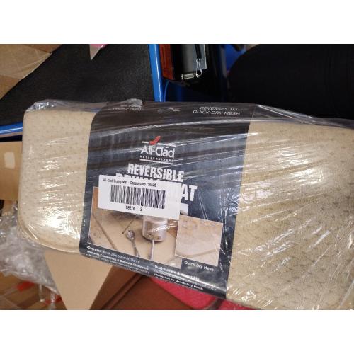 All-Clad Premium Reversible Dish Drying Mat for Kitchen: 16 x 28 Ultra-Absorbent, Long-Lasting, No Condensation, and Oversized for Large Pots and Pans - 3 Pack, Cappuccino